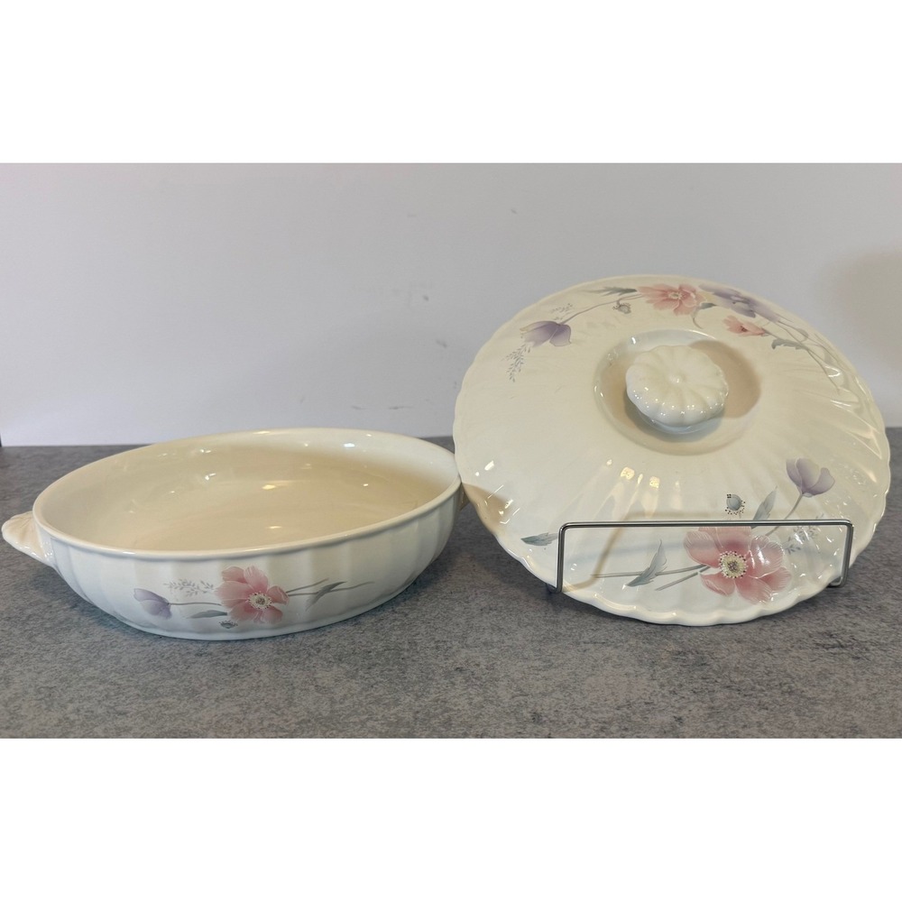 Mikasa Maxima CAJ03 Tremont Covered Casserole Dish Pink Floral *see update